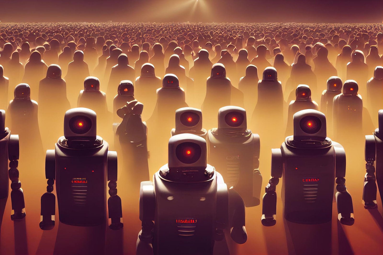 army robots futuristic technology concept digital 3d illustration army robots futuristic technology concept digital 3d illustration